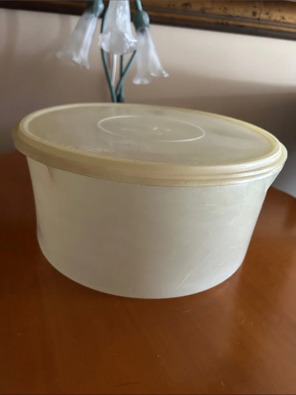 Vintage Tupperware Round Food Storage Bowl with Lid